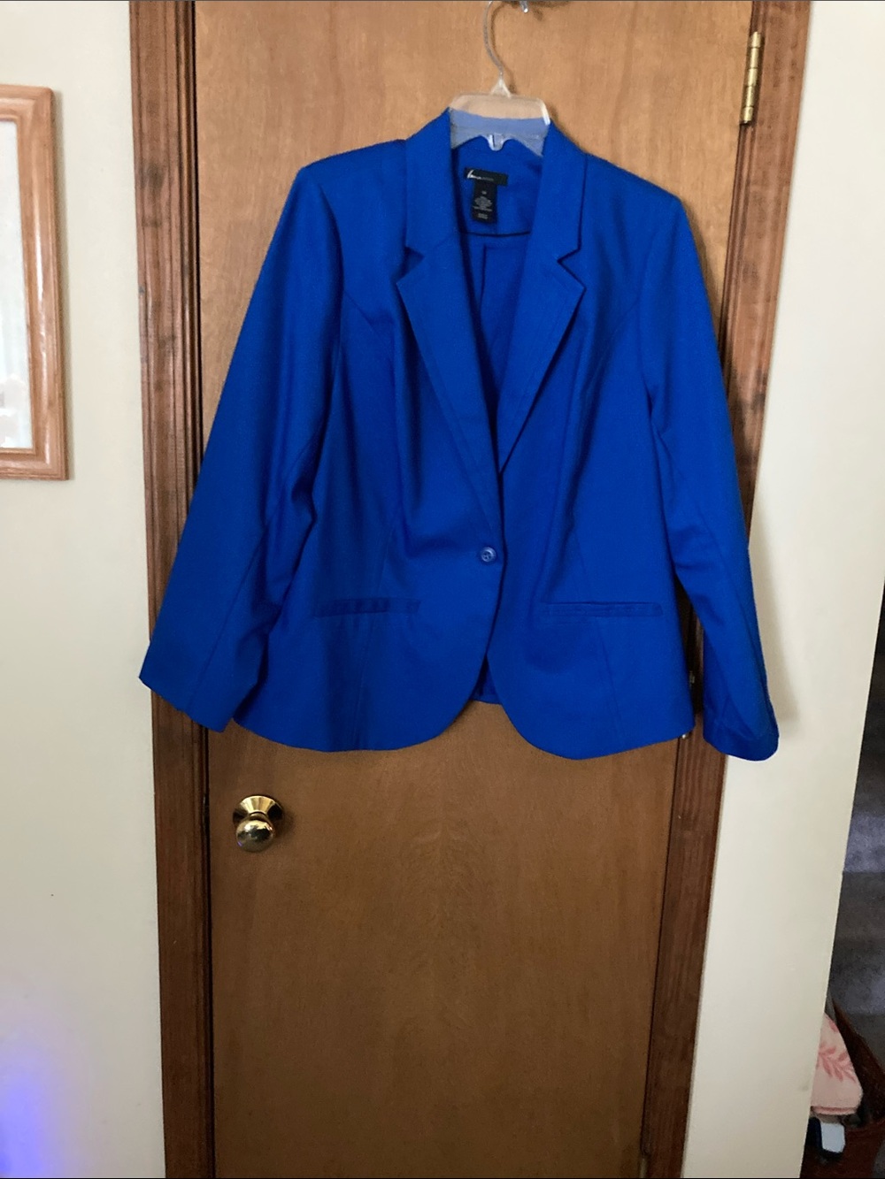 Lane Bryant Bright Cobalt Blue Single-Button Blazer